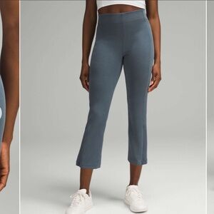 lululemon athletica Slate Blue Cropped Flare Leggings